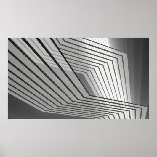 Poster Architecture futuriste Abstraite arrière - plan 3d (Devant)
