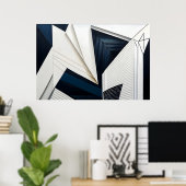 Poster Architecture géométrique abstraite moderne (Bureau à domicile)