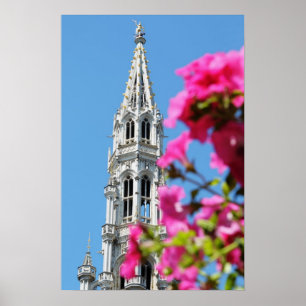 Poster Architecture médiévale de Grand Place à Bruxelles