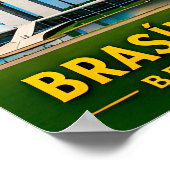 Poster Architecture moderne de Brasília et vision brésili (Coin)