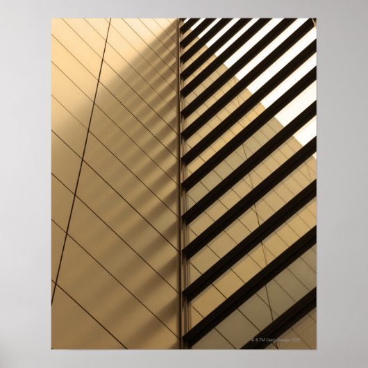 Poster Architecture moderne, tons jaunes (Devant)