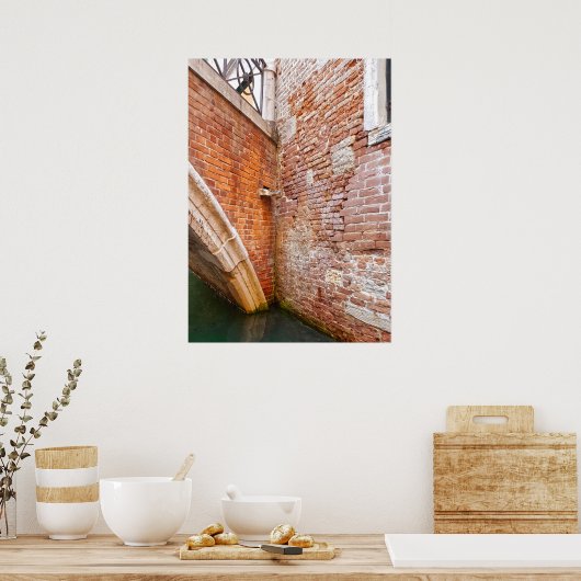 Poster Architecture murale en brique du pont du canal de  (Cuisine)