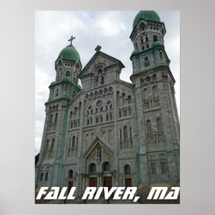 Poster Architecture romane gothique, Rivière d'automne, M