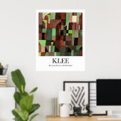 Poster Architecture rouge et verte par Paul Klee (Bureau à domicile)
