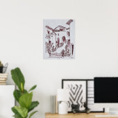 Poster Architecture | Saint-Guilhem-le-Désert, France (Bureau à domicile)