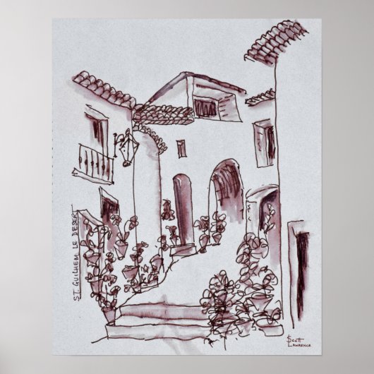 Poster Architecture | Saint-Guilhem-le-Désert, France (Devant)