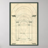 Poster Architecture vintage, Perspective Arc Renaissance (Devant)