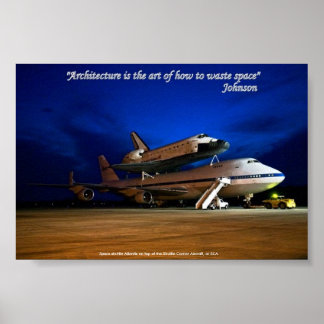 Poster: "Architectuur is de kunst...afvalruimte" Poster