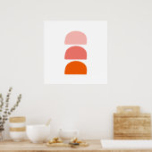 Poster Arcs Corail rose Orange (Cuisine)