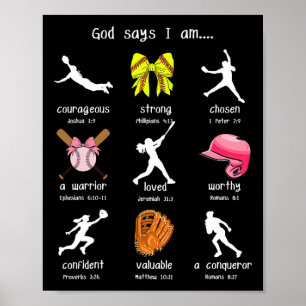 Poster Arcs Dieu dit Je suis chrétien Bible pour filles d