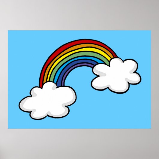 Poster Arcs-en-ciel et nuages (Devant)