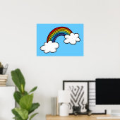 Poster Arcs-en-ciel et nuages (Bureau à domicile)