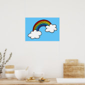 Poster Arcs-en-ciel et nuages (Cuisine)
