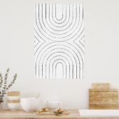 Poster Arcs linéaires minimalistes (Cuisine)