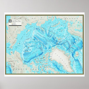 Poster " Arctic : 2005/heute - OCEAN FLOOR map ...