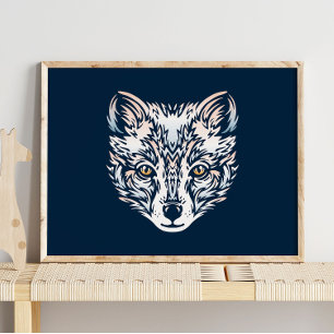 Poster Arctic Fox Imprimable Wall Art   Téléchargement nu