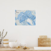 Poster " Arctic : La carte de l'océan de l'ARCTIQUE ... (Cuisine)