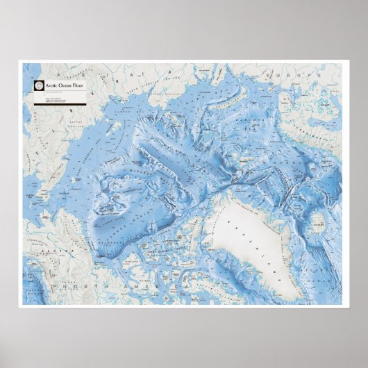 Poster " Arctic : La carte de l'océan de l'ARCTIQUE ... (Devant)