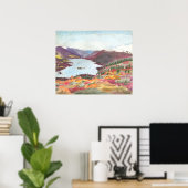 Poster Arctic Lake in Autumn Watercolor : Imprimer (Bureau à domicile)