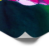 Poster Ardoise à fleurs colorées (Coin)