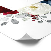 Poster Ardoise Burgundy Blanc Ivory Boho Cartes & Cadeaux (Coin)