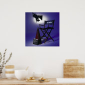 Poster Ardoise, chaise et feu de scène du directeur 2 (Cuisine)