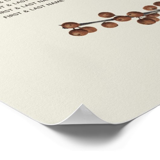 Poster Ardoise d'automne Floral (Coin)