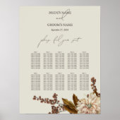 Poster Ardoise d'automne Floral (Devant)