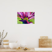 Poster Ardoise de fleur marguerite violette africaine (Cuisine)