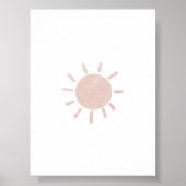 Poster Ardoise de mur de soleil de couleur neutre (Devant)