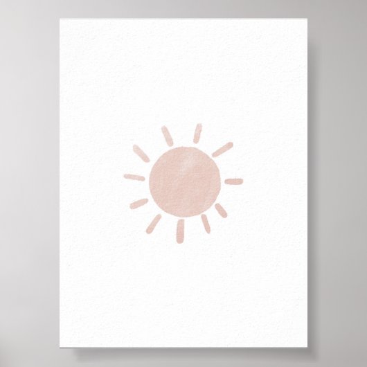 Poster Ardoise de mur de soleil de couleur neutre (Devant)
