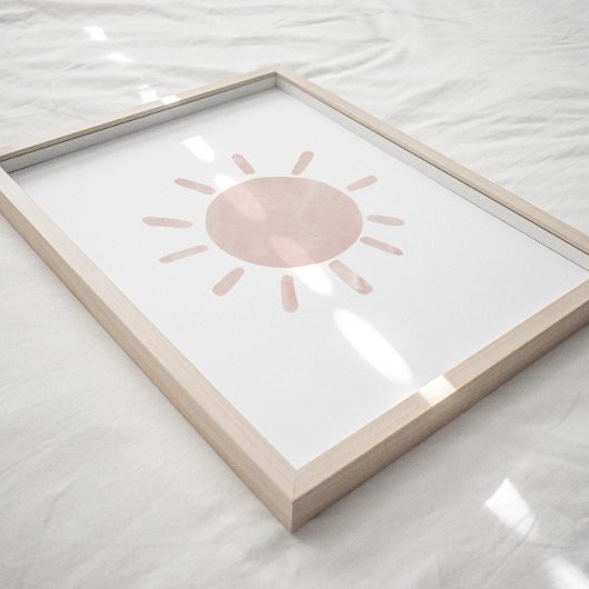 Poster Ardoise de mur de soleil de couleur neutre