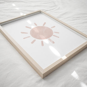 Poster Ardoise de mur de soleil de couleur neutre