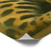 Poster Ardoise dorée - Leopard reposant en feuillage (Coin)