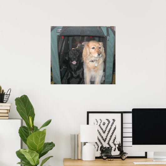 Poster Ardoise et Sasha (Bureau à domicile)