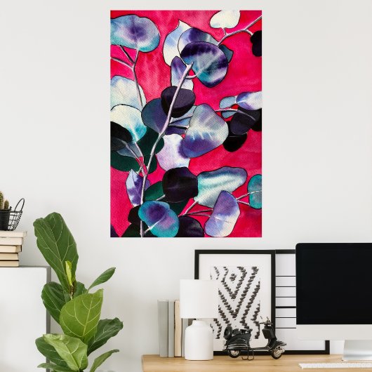 Poster Ardoise feuille gomme (Bureau à domicile)