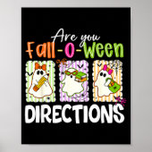 Poster Are You Fall-o-ween Directions Cute Ghost Teacher (Devant)