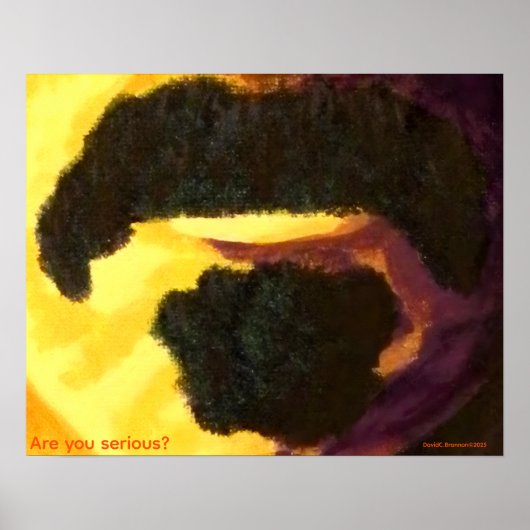 Poster "Are you serious?", Zappa, humor, pop art (Devant)