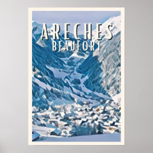 Poster Areches Beaufort Station de ski