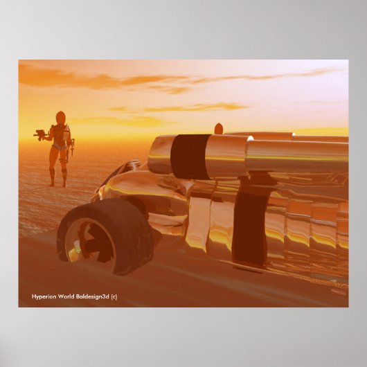 Poster ARES CYBORG,DESERT HYPERION,SCIENCE-FICTION Sci-fi (Devant)