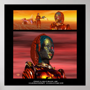 POSTER ARES CYBORG, DÉSERT HYPERION SCIENCE FICTION SCIEN