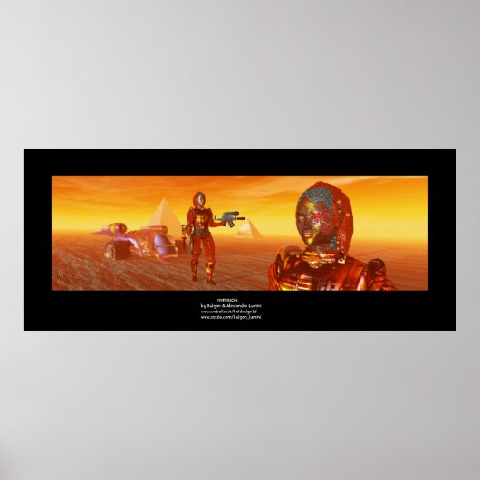 Poster ARES CYBORG, DÉSERT HYPERION, SCIENCE FICTION Scif (Devant)