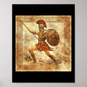 Poster Ares Grec Guerrier Dieu Ancienne Grèce Mythologie