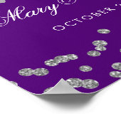 Poster Argent 70e anniversaire Parties scintillant Confet (Coin)