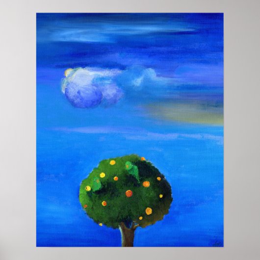 Poster Argent au-dessus de l'Orange Tree 2012 (Devant)