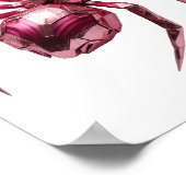 Poster Argent Dynamique PINK SPIDER Design Sur Mesure (Coin)
