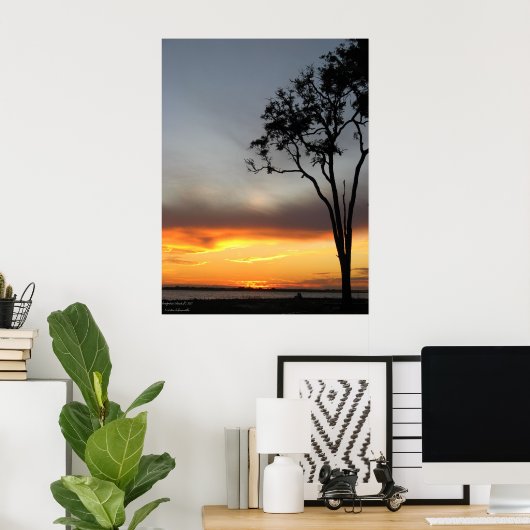 Poster argent et or (Bureau à domicile)