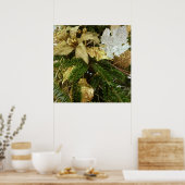 Poster Argent et or Noël Arbre II (Cuisine)