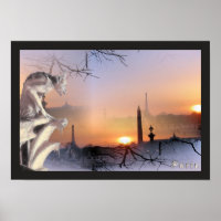 Argent Gargoyle de Notre Dame, imprimer