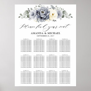 Poster Argent Gris ivoire Hivernal Mariage d'hiver